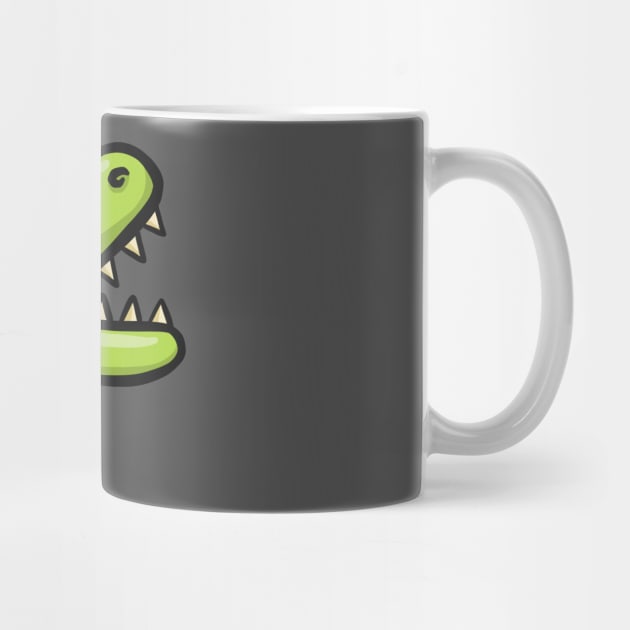 Crocodile alligator Coffee Cup Cartoon Illustration by Squeeb Creative